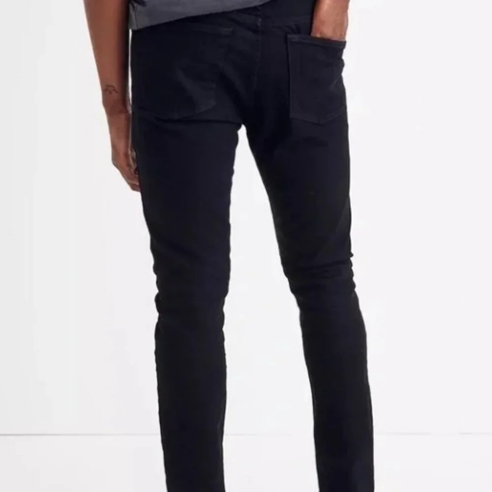 Madewell Skinny Authentic Flex Jeans in Classic Black Wash Mens Size 28X30 J9492